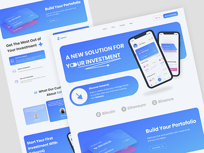 Stocks Apps - SahamQ Landing Page graphic design ui ux