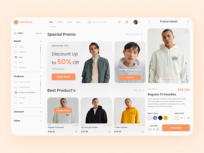 Fashion.io Dashboard Design branding design graphic design illustration typography ui ux vector