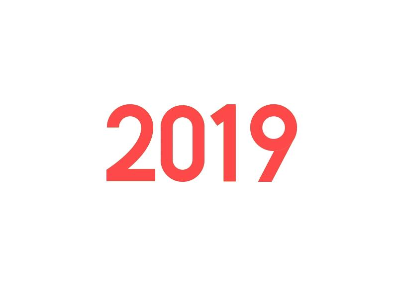 Hello 2019 2019 animate happy new year motion motion graphic new year newyear number red text