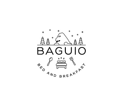 Baguio Bed and Breakfast logo logo design logoconcept