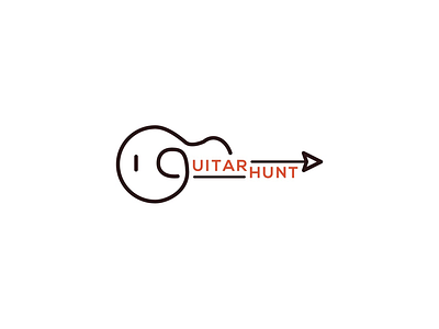Guitar Hunt guitar logo logoconcept logodesign