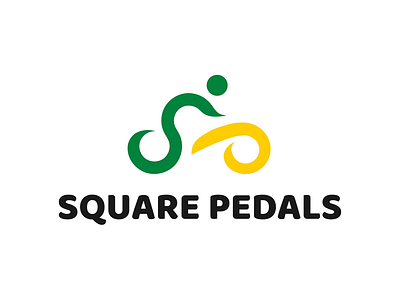 Square Pedals biking cycling logo logoconcept logodesign