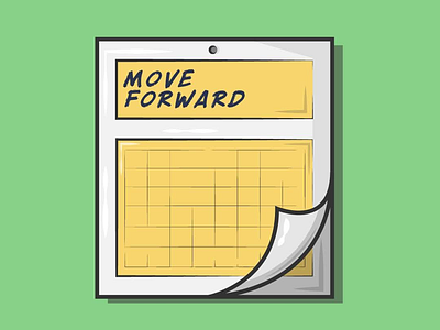 Move Forward calendar graphic illustration vector