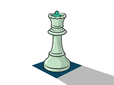 Q chess illustration vector vectorart