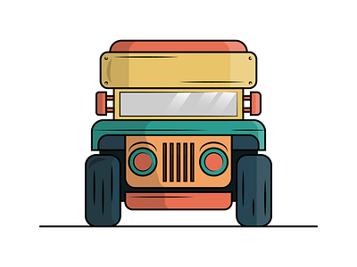 Jeepney illustration jeepney vector vectorart