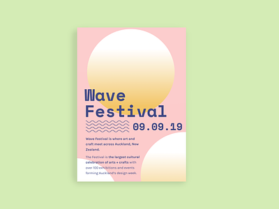 Wave Festival 02 design flyer poster poster design typography