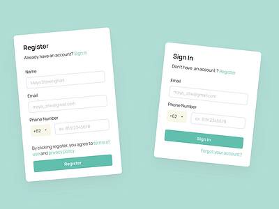 Register & Sign In Form
