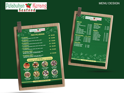 Seafood Menu Design graphic design