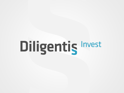 Diligentis Invest blue clean logo symbol white