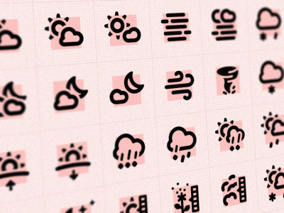 GLYPHICONS Weather set black icons ipad iphone logo monochromatic pictograms simple symbols white