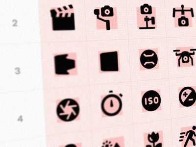 GLYPHICONS Camera set clean icons illustration iphone monochromatic pictograms symbols ui white