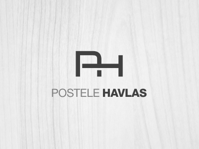 Logo Postele Havlas black clean clever helvetica logo simple symbol white