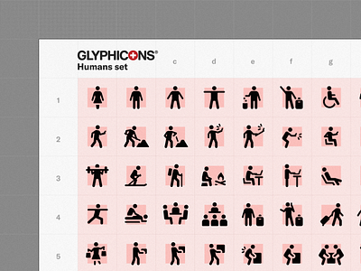GLYPHICONS Humans set black icons iphone monochromatic pictograms signs silhouettes simple symbols
