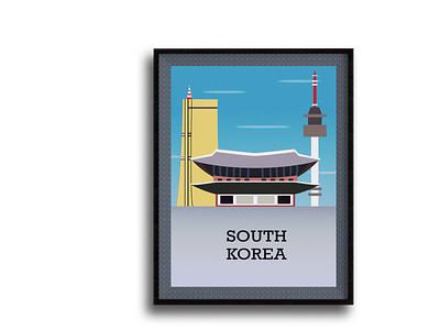 South Korea design illustration vector