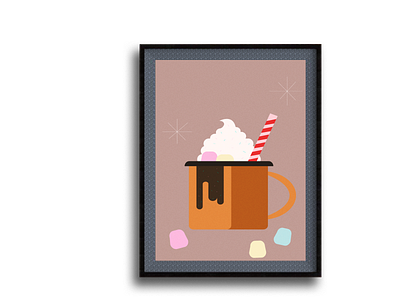 Hot chocolate design flat illustration illustrator minimal vector