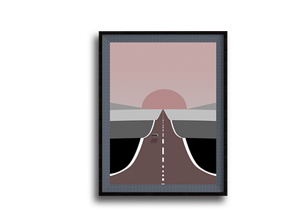 Highway design flat illustration illustrator minimal vector