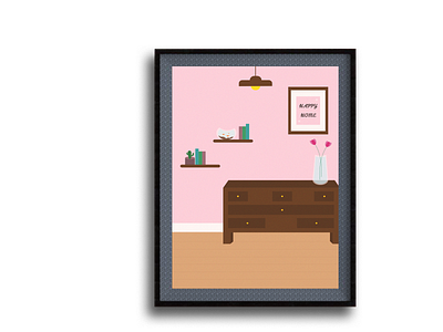 room design flat illustration illustrator minimal vector