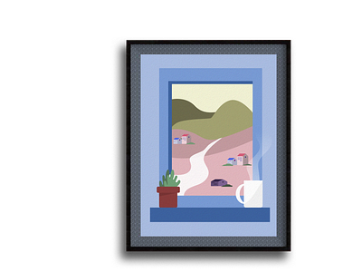 window view design flat illustration illustrator minimal vector