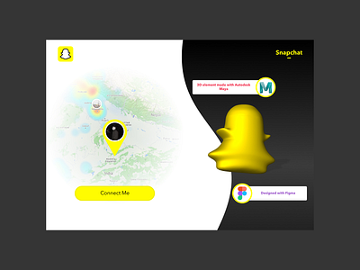 Snapchat Landing Page with 3D Icon 3d landingpage snapchat snapchat filter snapchat lens