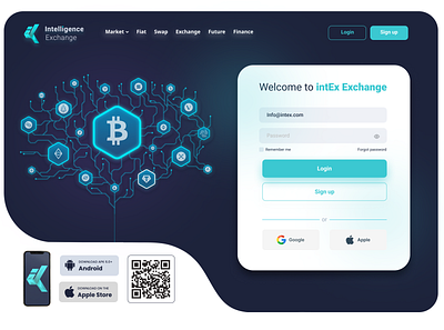 Login Page Exchange Website Ui Design cryptocurrency design exchange login login page sign up ui uidesign uiux user interface ux design website design