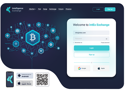 Login Page Exchange Website Ui Design