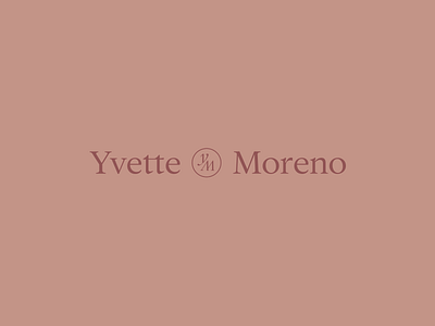 Yvette Moreno graphic identity logo logodesign minimalist logo monogram design sober typography
