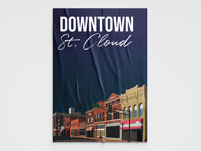 Downtown St. Cloud design illustration poster poster design
