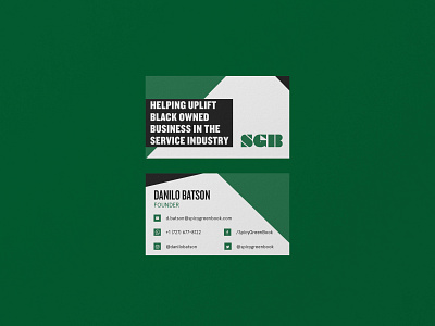 Spicy Green Book Business Card branding businesscard design vector