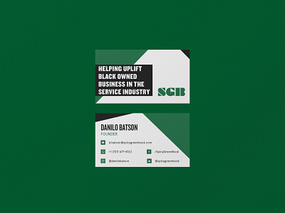 Spicy Green Book Business Card