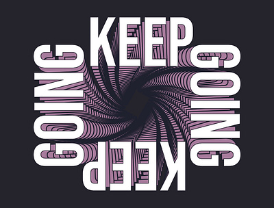 Keep Going! design illustration logo typography vector