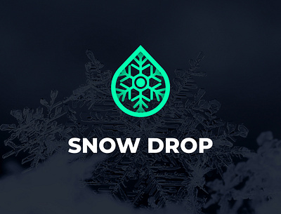 Snow Drop - Combination Mark abstract abstract logo app icon branding colourful logo combination logo combination mark creative design flat icon iconography illustration logo logo design logos minimalism modern logo snow snow drop