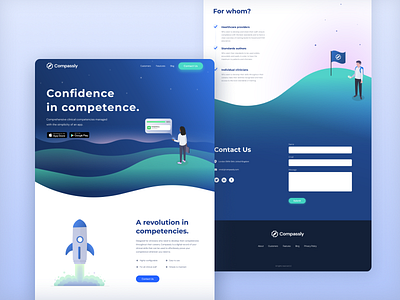 Competency Passport - App Landing Page app landing page digital illustration landing page web design web ui website illustration