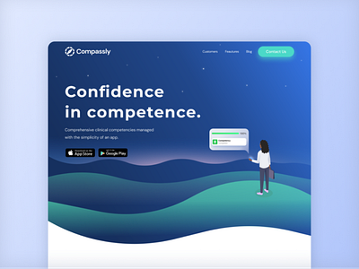 Competency Passport - App Landing Page Hero Section