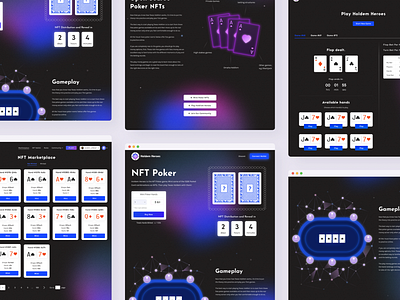 NFT Poker Game blockchain illustartion blockchain website nft game nft poker nft website poker illustration web deisgn