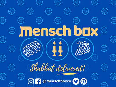 Mensch Box Co. 2020 Packaging box design jewish logo packaging