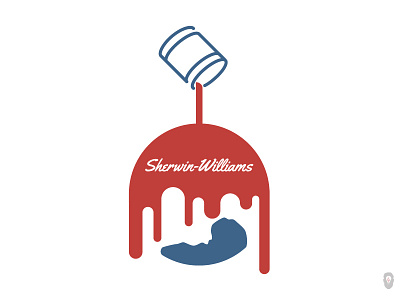 Simplified Sherwin Williams icon logo mark minimal paint sherwin williams simple vector