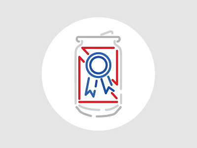 Pabst beer can icon line art minimalist pabst vector art