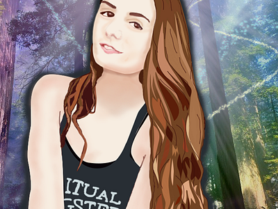 Spiritual Gangster Girl Portrait digital painting illustration photoshop