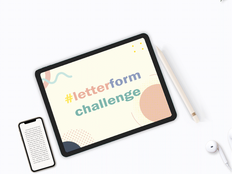 Letter Form animation design designchallenge flat fonts gif animation graphicdesigncentral illustration letterform letterformchallenge thedailytype typography vector