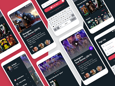 Movies Streaming App 📺 android app android app design app app design avangers cinema app dailyui design film films hollywood movie movie app streaming app ui uidesign uiux ux ui uxdesign video