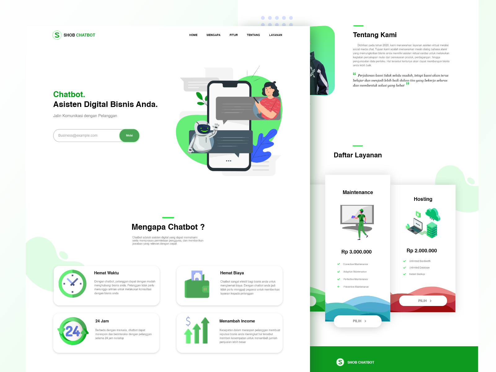 Chatbot Landing Page By Ali Basanta Wiradharma On Dribbble Chatbot Landing Page By Ali Basanta Wiradharma On Dribbble