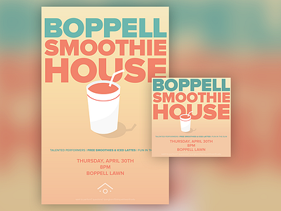 Boppell Smoothiehouse flyer poster print whitworth