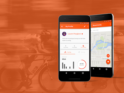 Strava Material redesign in Sketch android cycling google material material design strava ui