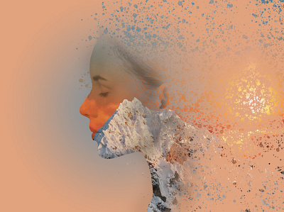 First Attempt At Double Exposure design doodle doubleexposure particle effec