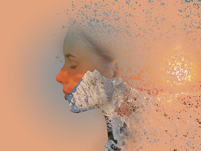 First Attempt At Double Exposure design doodle doubleexposure particle effec