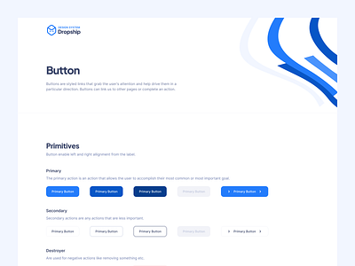 Dropship - Design System (Button) app branding components design design system dropship flat graphic design icon illustration light minimal system ui ux uxui variants