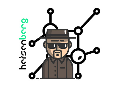 HEISENBERG art design flat icon illustration illustrator lettering logo minimal vector