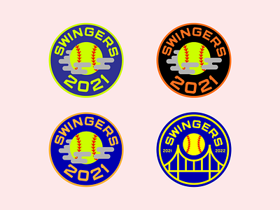 Softball Team badges badge illustration patch vector