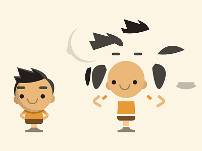 Deconstructed Character illustration vector