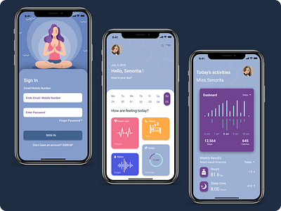 Health Monitor design ios app mobile app mobile app design mobile design mobile ui ui ui ux ui design visual design